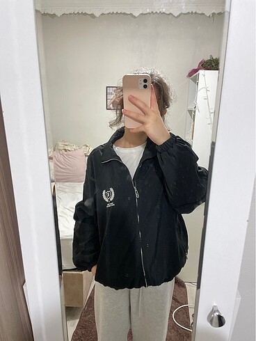 xs Beden siyah Renk Bershka siyah paraşut ceket