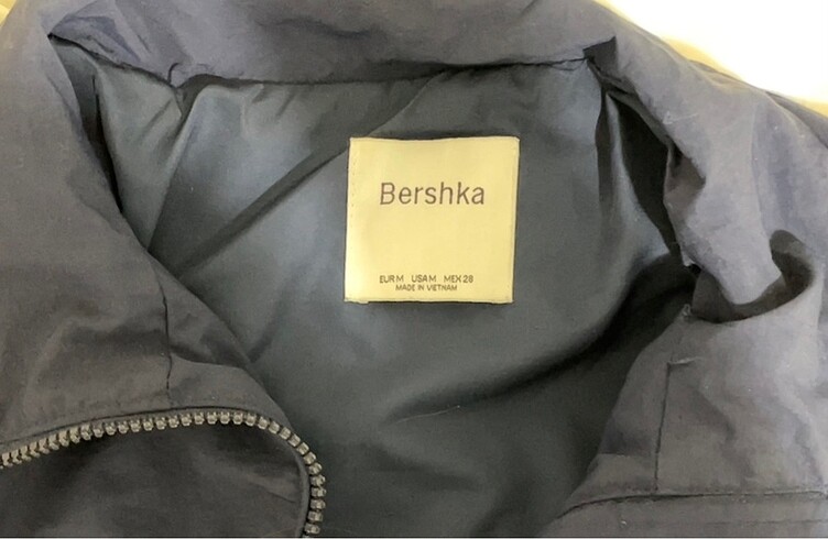 m Beden Bershka lacivert parasut ceket
