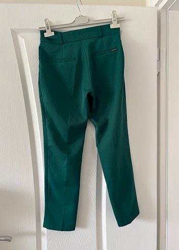 Kadın Yeşil Regular Fit Kumaş Pantolon - Görsel 2