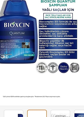  Beden BIOXCIN BİTKİSEL ŞAMPUAN 