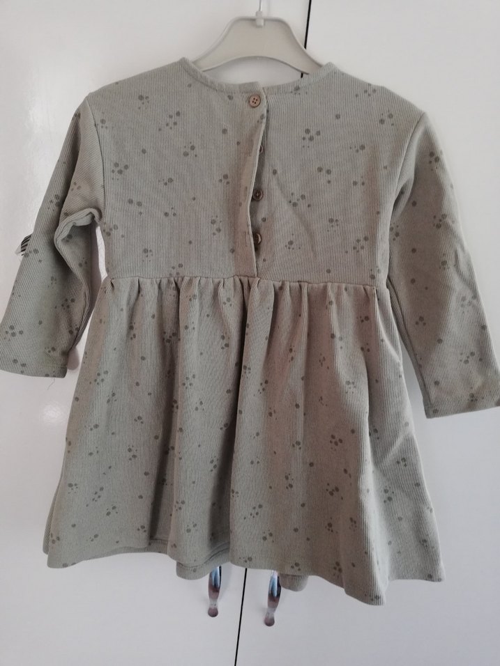 Uzun Kollu Kız Çocuk Elbise - Görsel 2