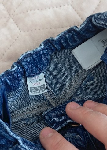 Düğmeli  Bebek Kot Pantolon - Görsel 2