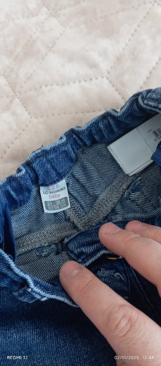 Düğmeli  Bebek Kot Pantolon - Görsel 2