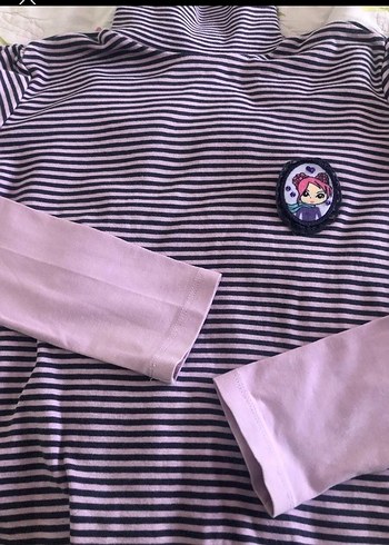 Mor Çizgili Balıkçı Yaka Kazak - Görsel 3