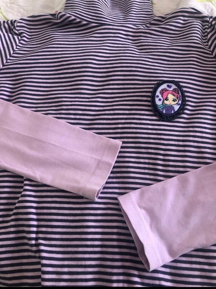 Mor Çizgili Balıkçı Yaka Kazak - Görsel 4