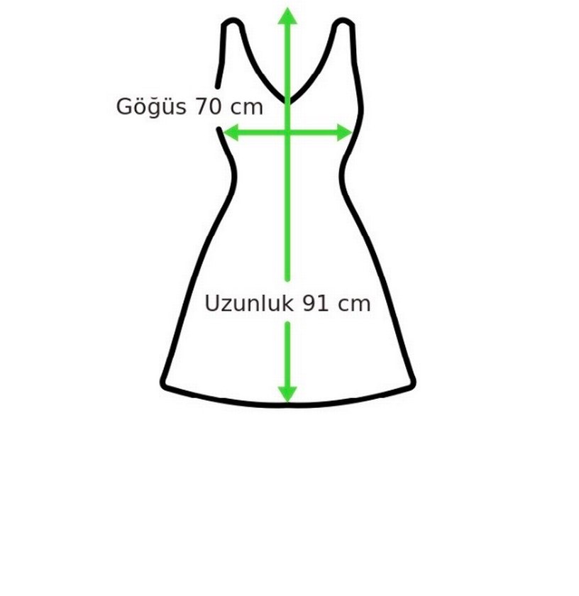 Çizgili  Midi Triko Tunik M Beden - Görsel 5