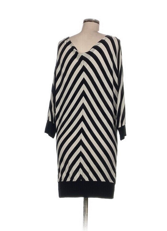 Çizgili  Midi Triko Tunik M Beden - Görsel 3