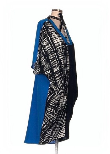 Desenli Mavi Uzun Tuniği - Görsel 2