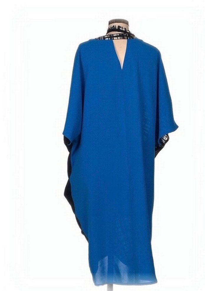 Desenli Mavi Uzun Tuniği - Görsel 3