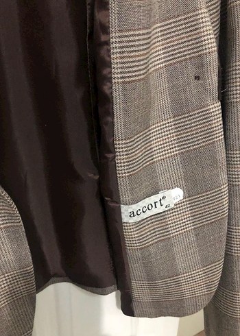 Accort Marka Kadın Kahverengi Düğmeli Blazer Ceket XL - Görsel 4