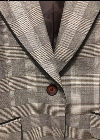 Accort Marka Kadın Kahverengi Düğmeli Blazer Ceket XL - Görsel 3