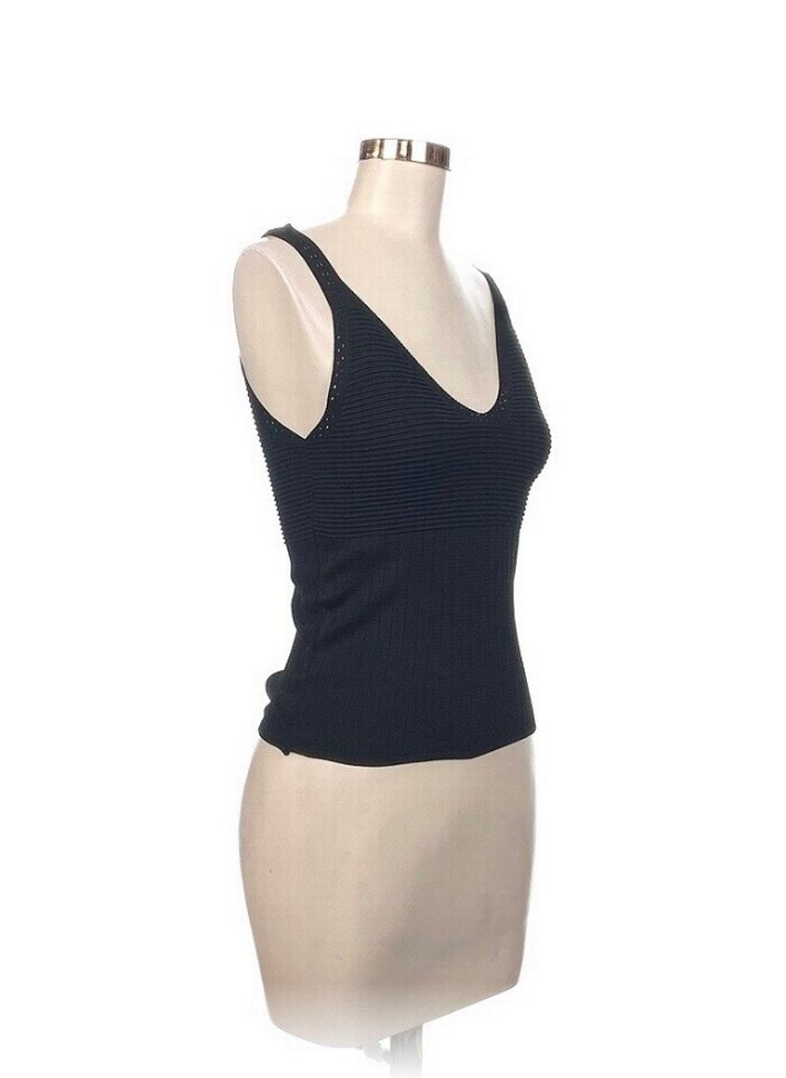 Siyah V Yakalı Kadın Triko Atlet S beden - Görsel 3