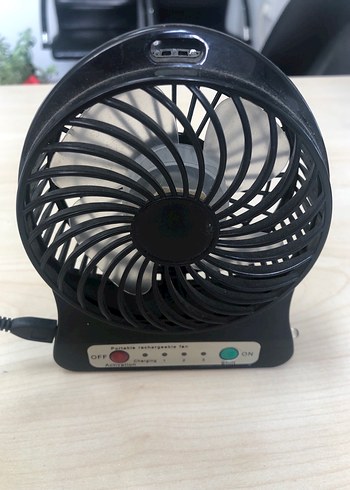 Taşınabilir  Siyah Masaüstü Vantilatör - Görsel 4