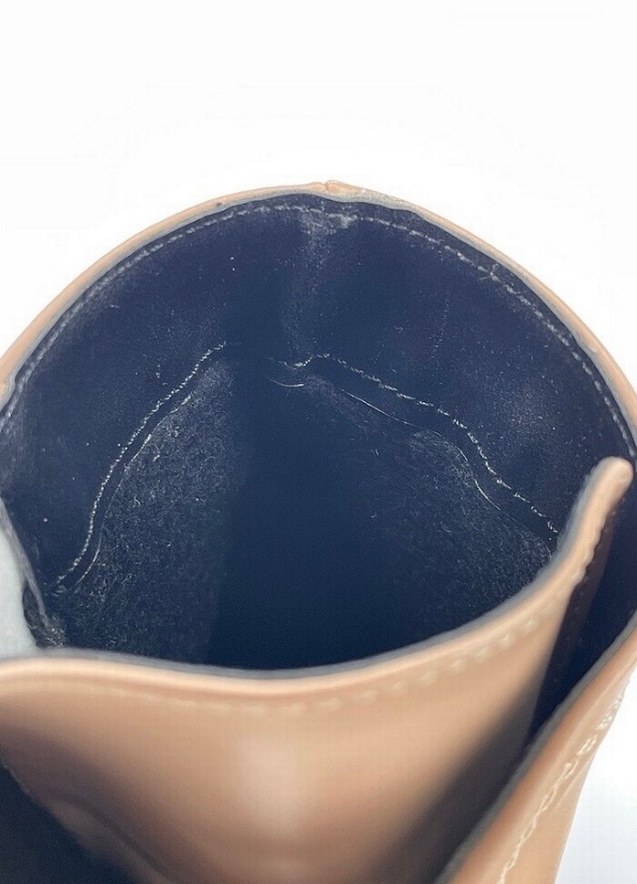 Bej Deri Kadın Topuklu Bağcıklı Bot - Görsel 4