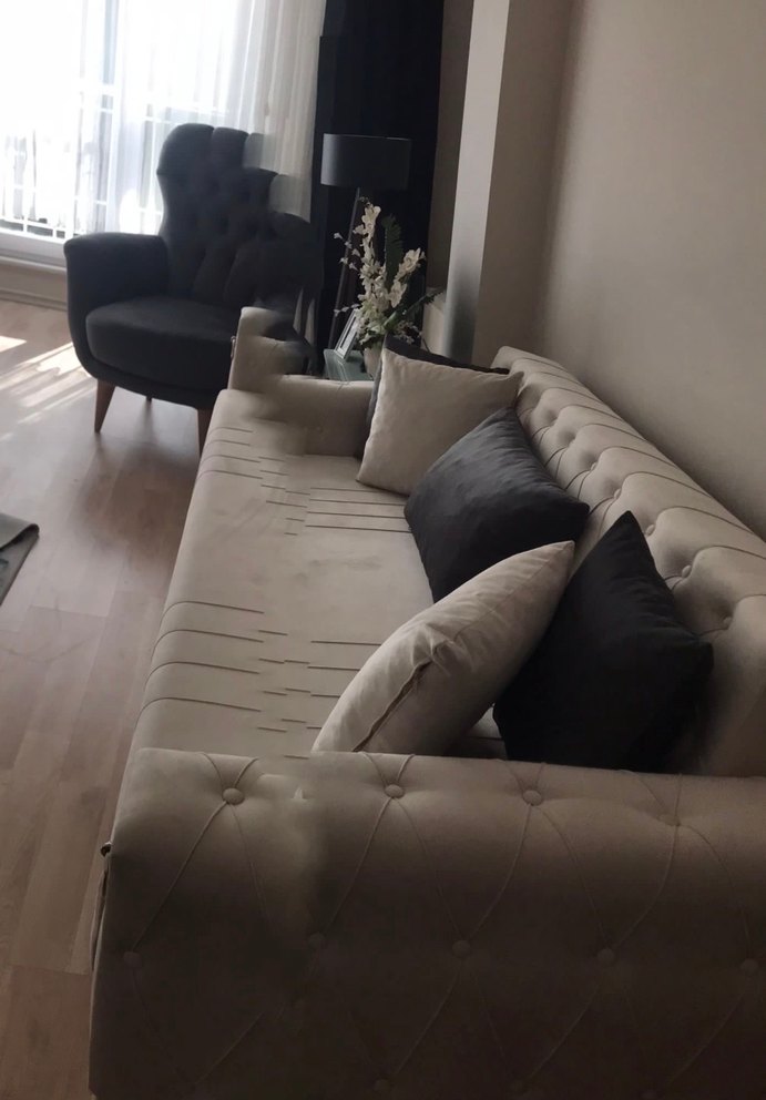 2 Tekli ve 2 Üçlü Gri Koltuk Takımı - Görsel 3