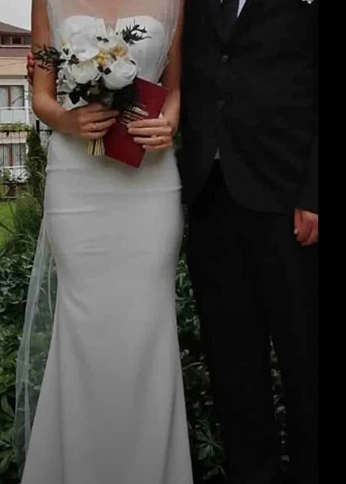 İnci detay nikah elbisesi - Görsel 2