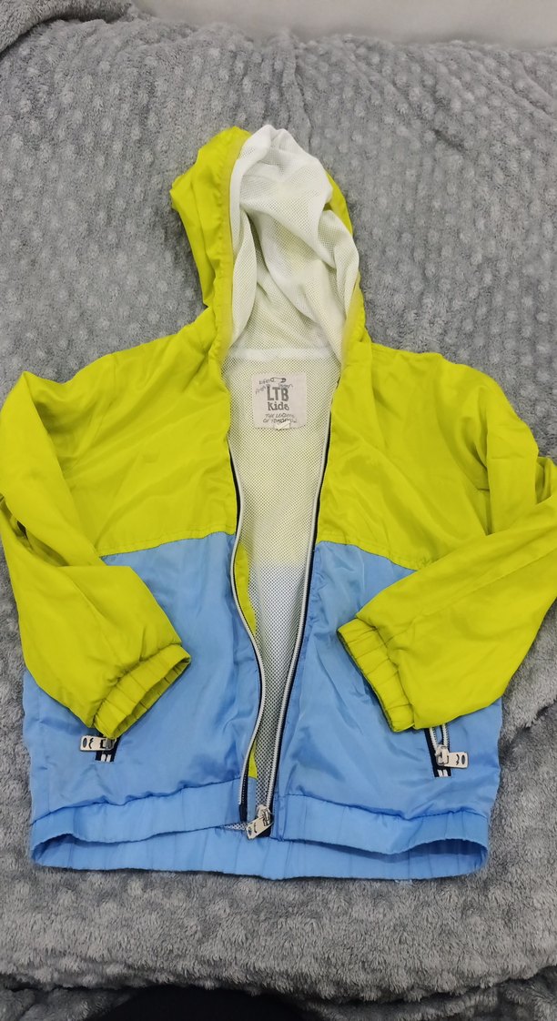 Sarı Mavi Kapüşonlu Erkek Çocuk Yağmurluk - Görsel 2