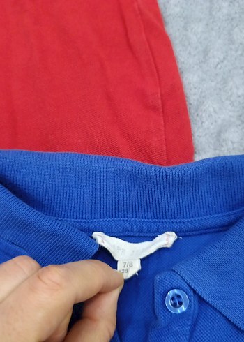 Mavi Kısa Kollu Polo Yaka Erkek cocuk Tişört - Görsel 4