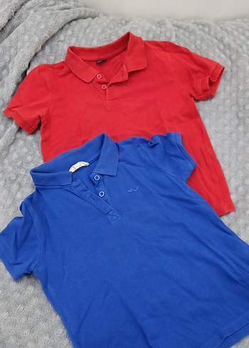 Mavi Kısa Kollu Polo Yaka Erkek cocuk Tişört - Görsel 5