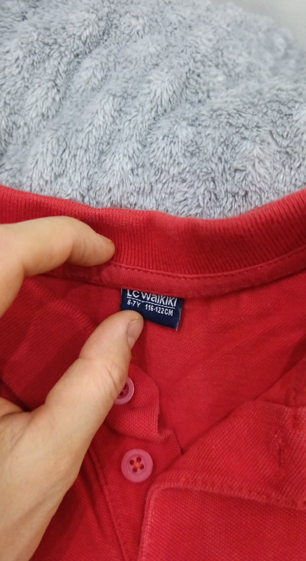 Mavi Kısa Kollu Polo Yaka Erkek cocuk Tişört - Görsel 3