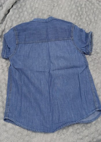 Erkek cocuk Kot Gömlek Kısa Kollu - Görsel 4