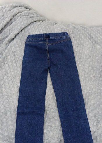 Kız Çocuk Elastik Bel Denim Pantolon - Görsel 3