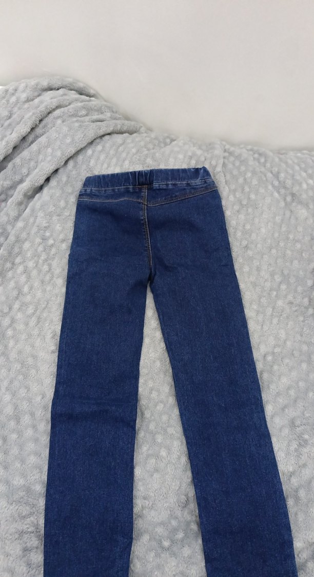 Kız Çocuk Elastik Bel Denim Pantolon - Görsel 3