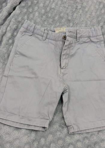 Gri Basic Pamuklu Mini Şort - Görsel 2