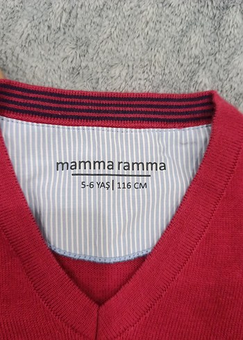 Bordo V Yaka Pamuklu erkek çocuk Kazak - Görsel 2