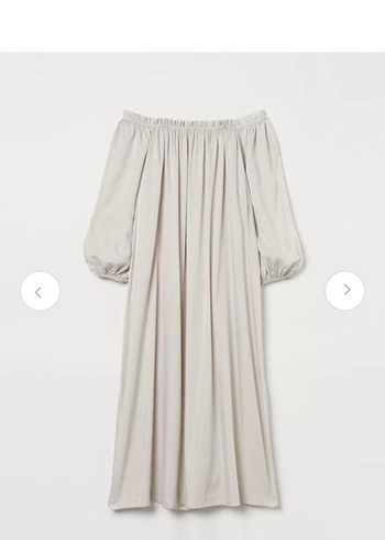 H&M Uzun Beyaz Bohem Salaş Elbise