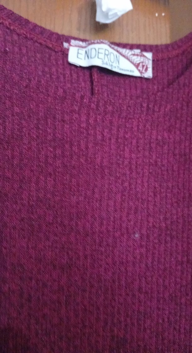 Bordo Uzun Kollu Yün Kadın Hırka - Görsel 4