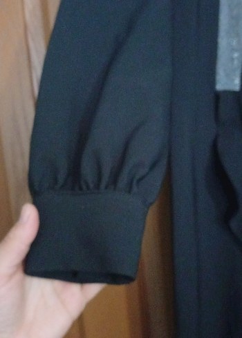 Siyah Uzun Drapeli Kadın Elbise - Görsel 3