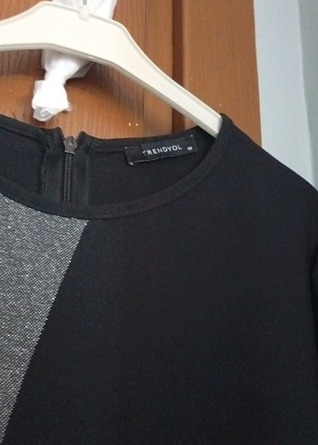 Siyah Uzun Drapeli Kadın Elbise - Görsel 4