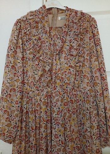 Desenli şifon elbise - Görsel 2