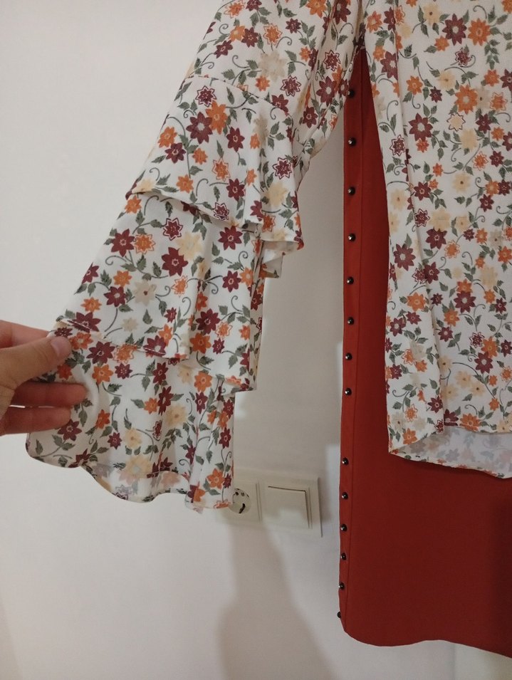 Çiçek Desenli  Bluz takım - Görsel 2