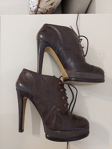 39,5 Beden kahverengi Renk Nine west marka topuklu ayakkabı