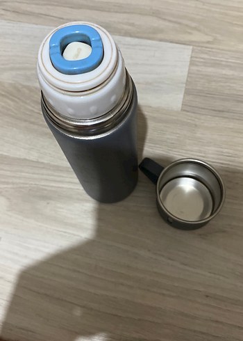 Gri Çocuk Termos Şişesi - Görsel 3