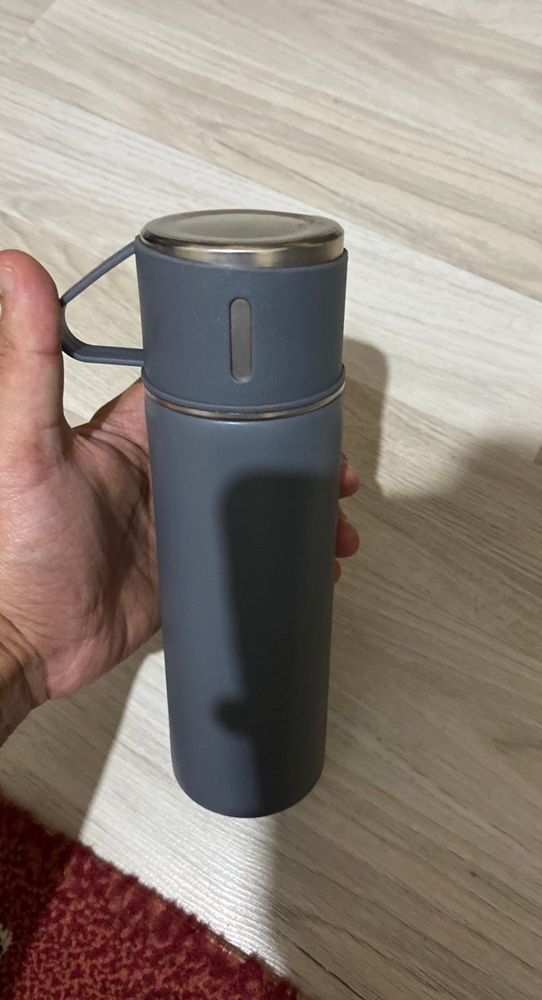 Gri Çocuk Termos Şişesi - Görsel 2