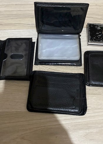 Siyah Minimalist Erkek Cüzdan Seti - Görsel 4