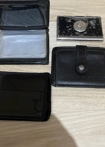 Siyah Minimalist Erkek Cüzdan Seti - Görsel 5