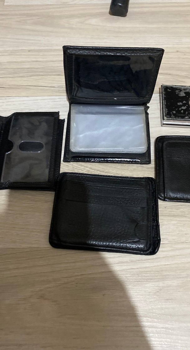 Siyah Minimalist Erkek Cüzdan Seti - Görsel 4