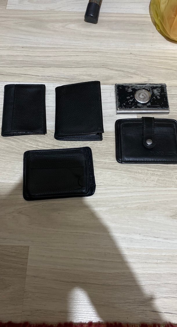 Siyah Minimalist Erkek Cüzdan Seti - Görsel 2