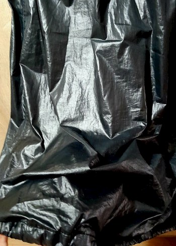 Siyah kadın Uzun Yağmurluk Fermuarlı - Görsel 5