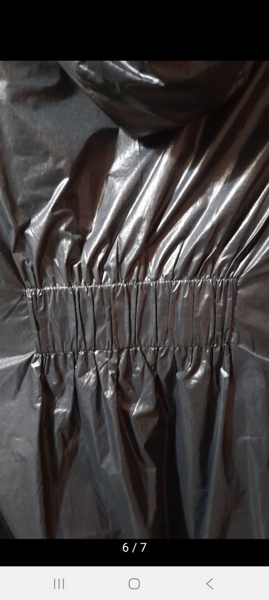 Siyah kadın Uzun Yağmurluk Fermuarlı - Görsel 4