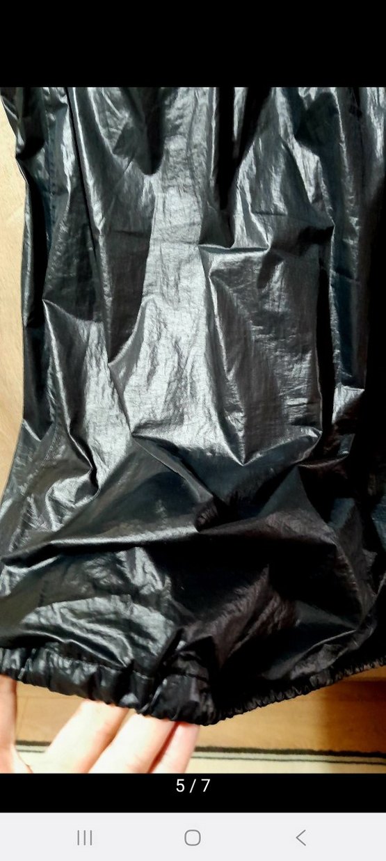 Siyah kadın Uzun Yağmurluk Fermuarlı - Görsel 5