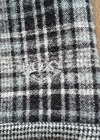 OXXO Gri Kareli  Kolsuz  elbise - Görsel 3