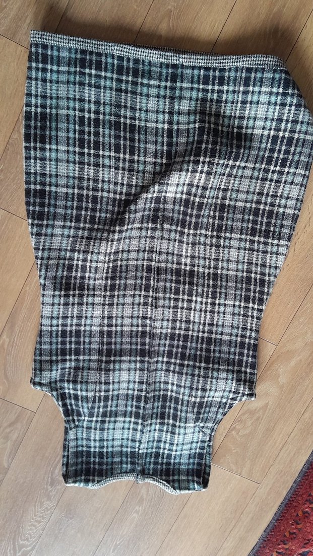 OXXO Gri Kareli  Kolsuz  elbise - Görsel 5