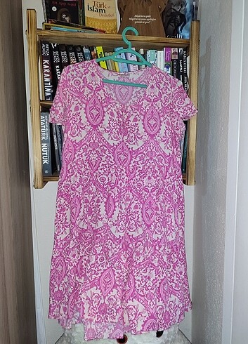 Diğer Desenli pembe elbise