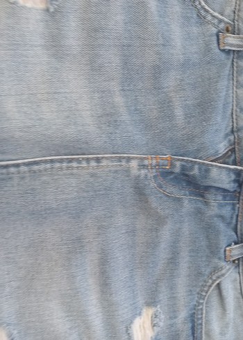 Koton Düğmeli Mavi Denim Midi Etek