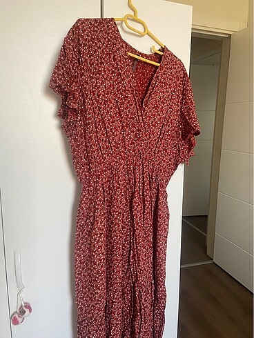 38 Beden bordo Renk Elbise